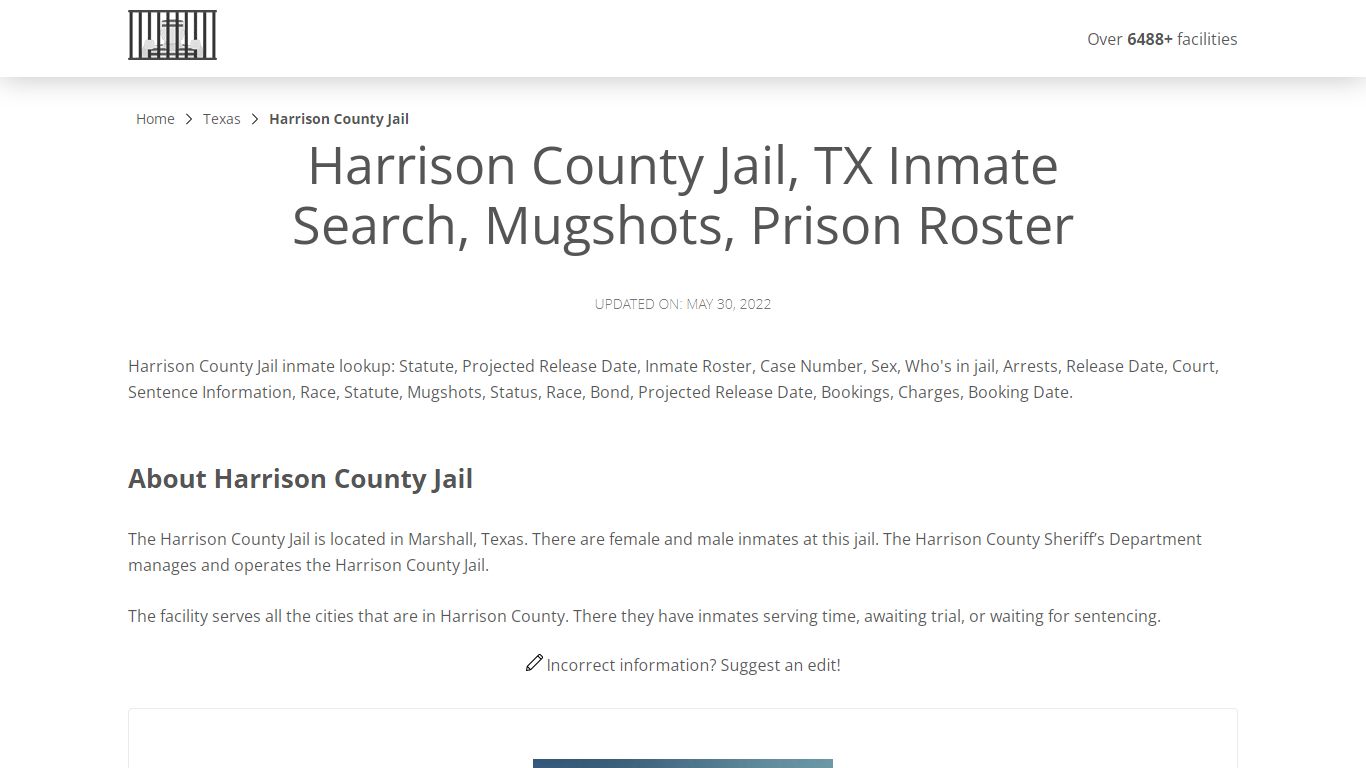 Harrison County Jail, TX Inmate Search, Mugshots, Prison ...
